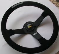 Race Rally Steering Wheel with Shift Light - High Quality - Universal - Suede